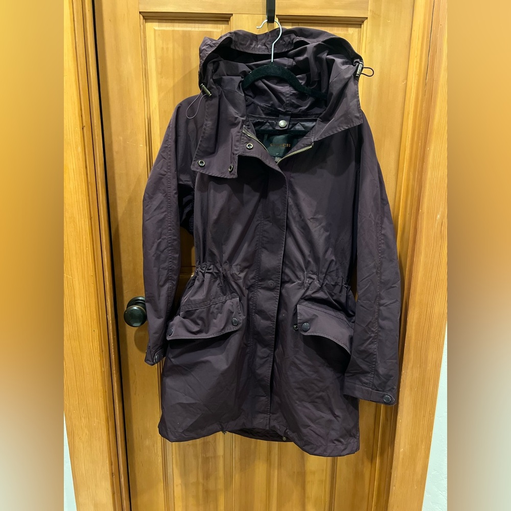 COACH Eggplant Drawstring Raincoat ☔️